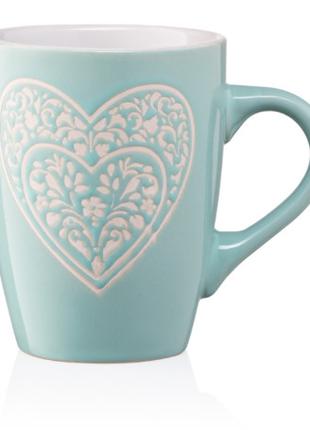 Кружка Ardesto Heart AR-3467-BL 330 мл голубоя