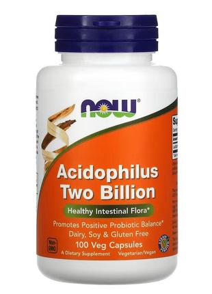 Пробиотики и пребиотики NOW Acidophilus 2 billion, 100 вегакапсул