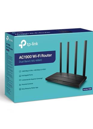 Wi-Fi Беспроводной маршрутизатор TP-Link Archer C80 (AC1900, 1...