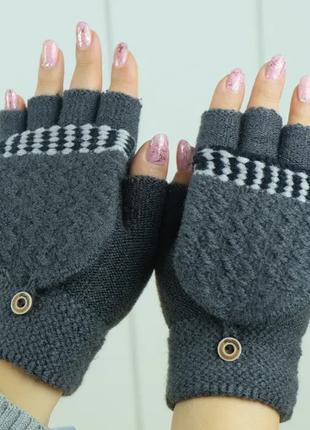 Теплые перчатки с двойным подогревом от ЮСБ (зимние рукавицы, ...