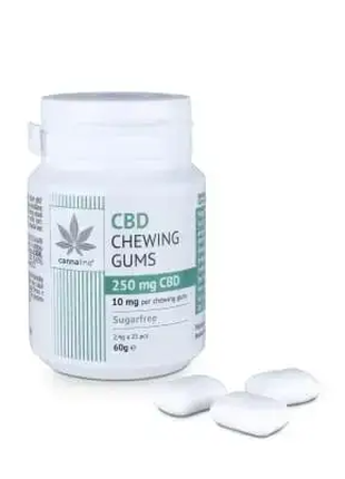 КБД Жуйки 250мг (25шт) - CannaLine - CBD Chewing Gums Menthol