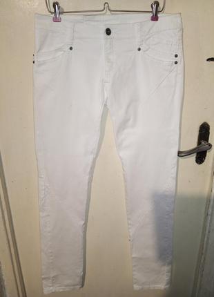 Стрейч,летние,зауженные,белые джинсы с карманами,eksept,египет