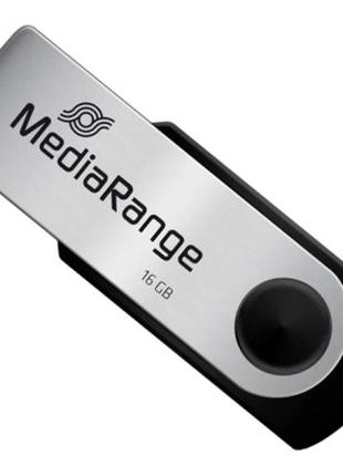 USB флеш накопитель Mediarange 16GB Black/Silver USB 2.0 (MR910)