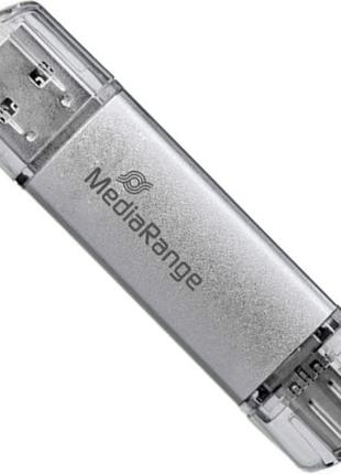 USB флеш накопитель Mediarange 32GB Silver USB 3.0 / Type-C (M...