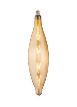Светодиодная лампа filament elliptic 8w е27 янтарь