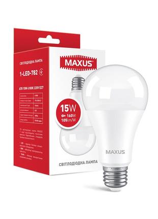 Led лампа maxus a70 15w 4100k 220v e27 (1-led-782)