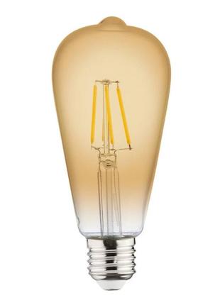 Светодиодная лампа filament rustic vintage-6 6w e27