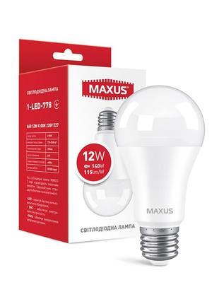 Led лампа maxus a60 12w 4100k 220v e27 (1-led-778)
