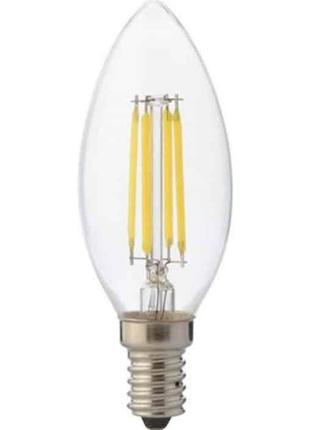 Светодиодная лампа filament candle-4 4w е14 2700к