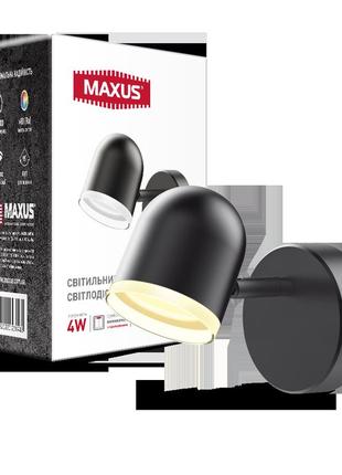 Спот светильник maxus msl-01c 4w 4100k черный