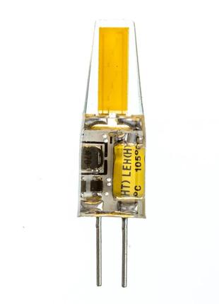 Led лампа sivio cob1505 3,5вт g4 12в 4500k silicon