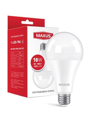 Led лампа maxus a80 18w 4100k 220v e27 (1-led-784)