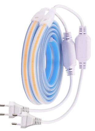 Світлодіодна led стрічка prolum™ 220v; сов; 280 led; ip68; 12 ...