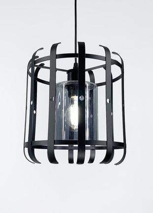 Подвесной светильник в стиле лофт с плафоном графит или янтарь.
