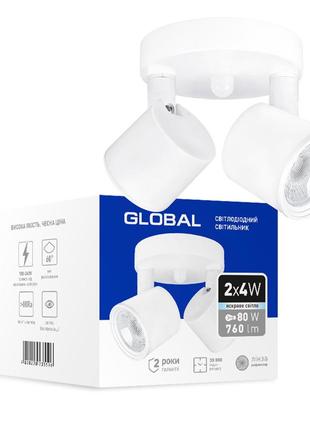 Светильник светодиодный gsl-02c global 8w 4100k белый