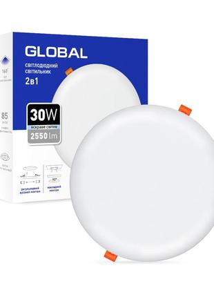 Точечный врезной-накладной led-светильник global sp 2in1 30w, ...