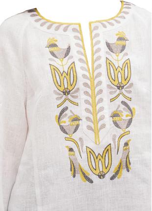 Блуза гармонія біла, галерея льону ,льняна, 42-56рр.