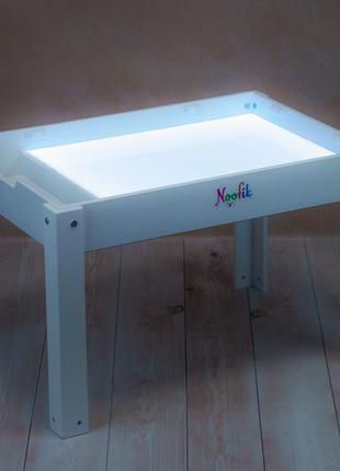 Дитячий зростаючий комплект - світловий стіл та стілець noofik
