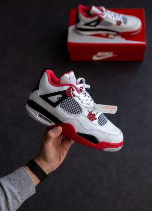 Кроссовки air jordan retro 4 “fire red”winter