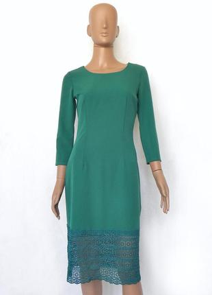 Нарядное платье зеленого цвета с кружками 42-46 размеры (36-40...