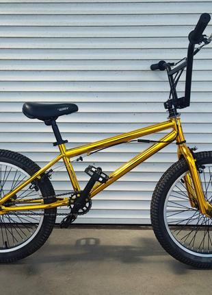 Трюковый велосипед Crosser BMX 20" Gold стальной до 110кг цвет...