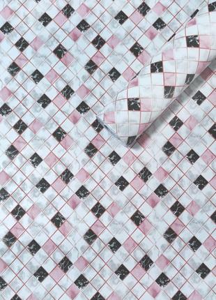Самоклеющаяся пленка розовая мозаика 0,45х10м (KN-X0187-1) SW-...