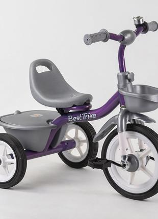 Детский трехколесный велосипед "Best Trike" резиновые колеса, ...