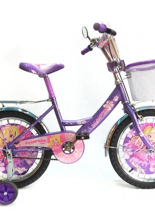 Детский двухколесный велосипед Azimut Принцесса Princess 16" д...