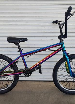 Трюковый велосипед Bmx Rainbow 20" стальной радужный хамелеон