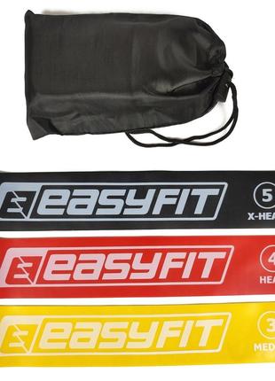Резинки для фитнеса EasyFit набор 3 шт