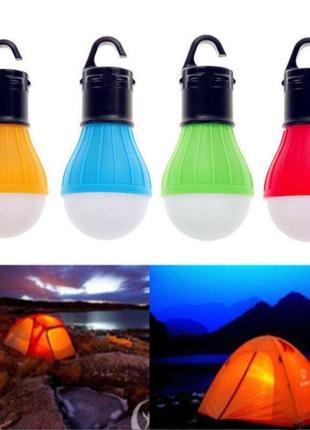 Лампа с крючком для палатки, кемпинг, 3 LED фонарь цвет белый