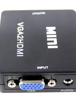 Конвертер переходник адаптер VGA на HDMI со звуком MHZ VGA2HDM...