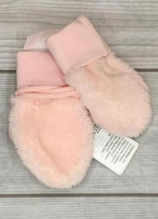 Махрові рукавички рожеві на дівчинку 2-9 міс c&a
