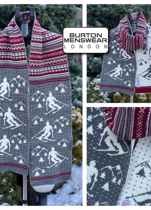 Burton london оригинальный стильный теплый шарф