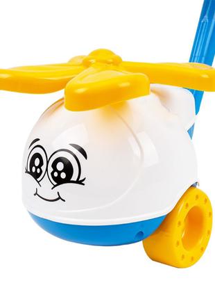 Детская игрушка-каталка Вертолет 9420TXK в сетке (Желтый)