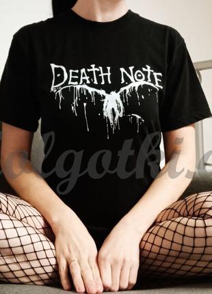 Футболка Death Note, чорна футболка з принтом, мерч аніме Зоши...