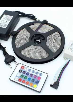 Светодиодная лента LED 3528 RGB комплект 5 метров, разноцветна...