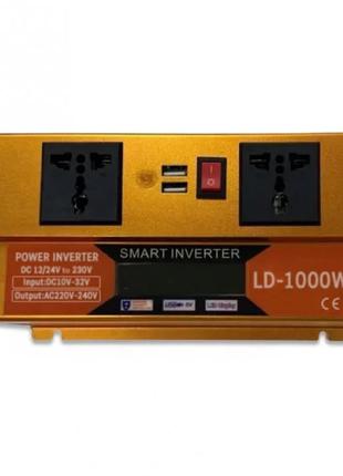 Преобразователь SMART с 12V/24V на 220V ( 1000W ) с LCD диспле...