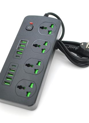 Сетевой фильтр питания Power Socket T25 4 розетки + 8USB + 2Ty...