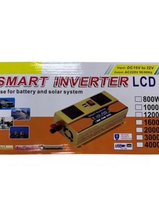 Преобразователь SMART с 12V/24V на 220V ( 1000W ) с LCD диспле...