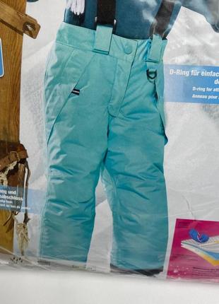 Новые зимние мембраны лыжные термо брюки девочка 86-92см