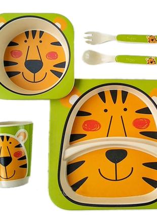 Посуд дитячий бамбук "Тигр"