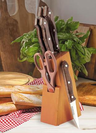 Набор ножей на подставке 7 предметов Maestro MR-1404, SL2, кух...