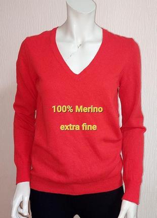Стильный коралловый пуловер из мериносовой шерсти style bennet...