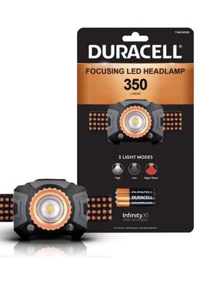 Ліхтар налобний Duracell 7180-DH350SE (3*AAA, 350lm, 60m, 3 ре...
