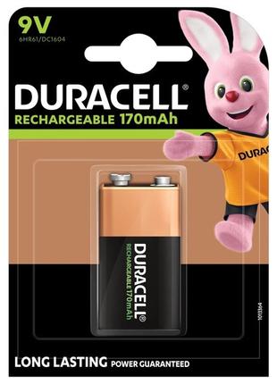 Акумулятор DURACELL Rechargeable 9V 6F22 170mAh (Ni-Mh)
