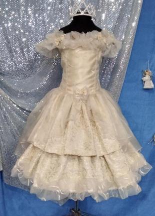 Платье бежевая принцесса золяшка