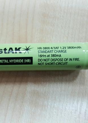 Аккумулятор технический MastAK 380AFH 7/5 1,2V 3800mAh (Ni-Mh)