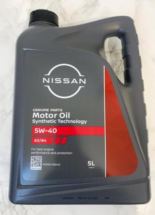 Масло моторное Nissan Motor Oil 5W-40 (Ниссан 5в40) 5 л Оригин...