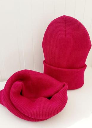 Зимний комплект шапка и хомут